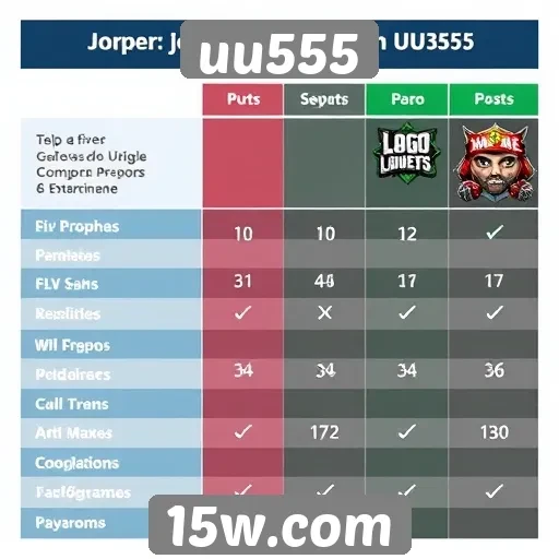 Comparação entre jogos populares no uu555