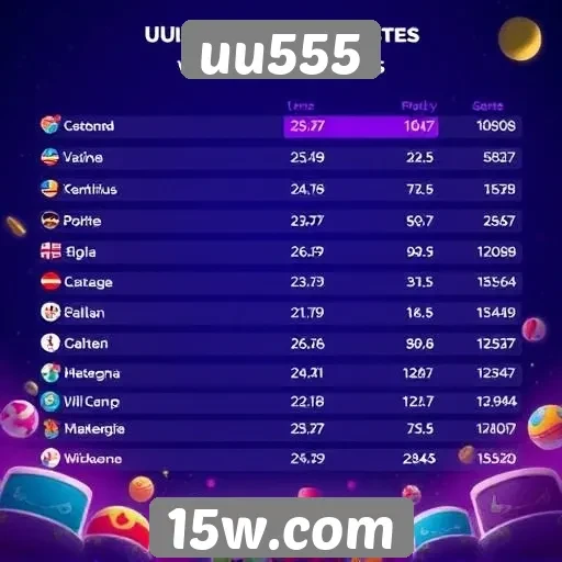 Estatísticas dos jogos mais populares no uu555